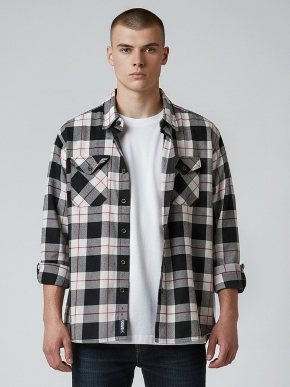 DIXXON Flannel - The Intimidator Dale Earnhardt Plaid Men's L Button-Down Shirt